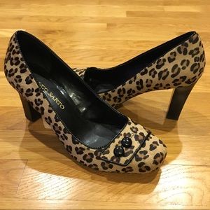 franco sarto leopard pumps